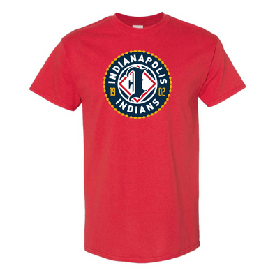 Indianapolis Indians Youth Red Primary Logo Tee