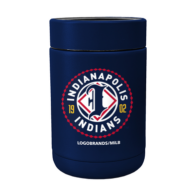 Indianapolis Indians 12oz. Navy Primary Logo Powder Coat Can Cooler