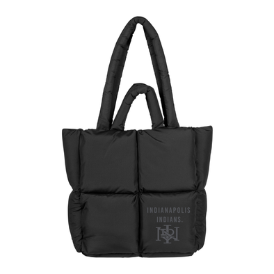 Indianapolis Indians Black Home Cap Puff Tote Bag
