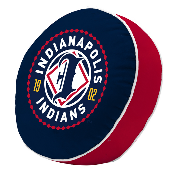 Indianapolis Indians Navy/Red Primary Logo Puff Pillow
