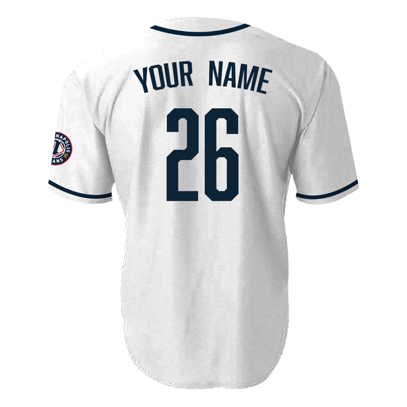 Indianapolis Indians Youth Customizable Home White Replica Jersey
