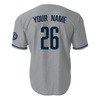Indianapolis Indians Youth Customizable Grey Road Replica Jersey