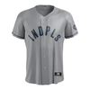 Indianapolis Indians Youth Customizable Grey Road Replica Jersey