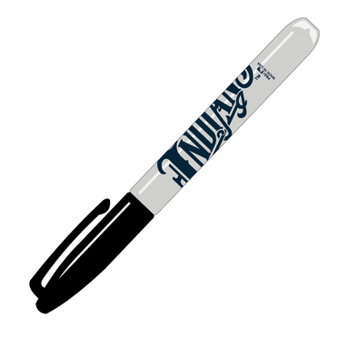 Indianapolis Indians Black Ink Wordmark Sharpie