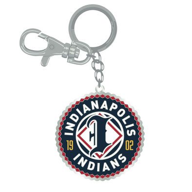 Indianapolis Indians Primary Logo Zamac Keychain