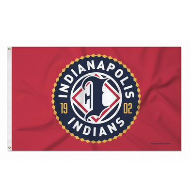Indianapolis Indians 3'x5' Red Primary Logo Flag