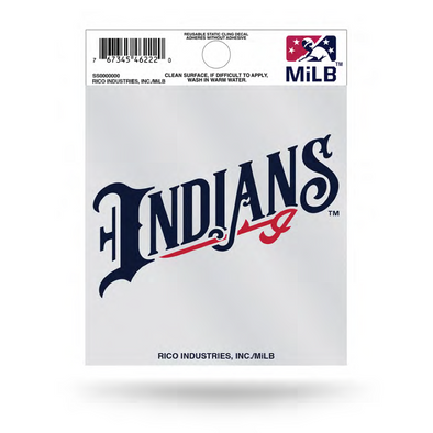 Indianapolis Indians 4x4 Wordmark Decal Cling