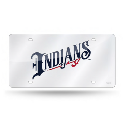 Indianapolis Indians Silver Wordmark License Plate