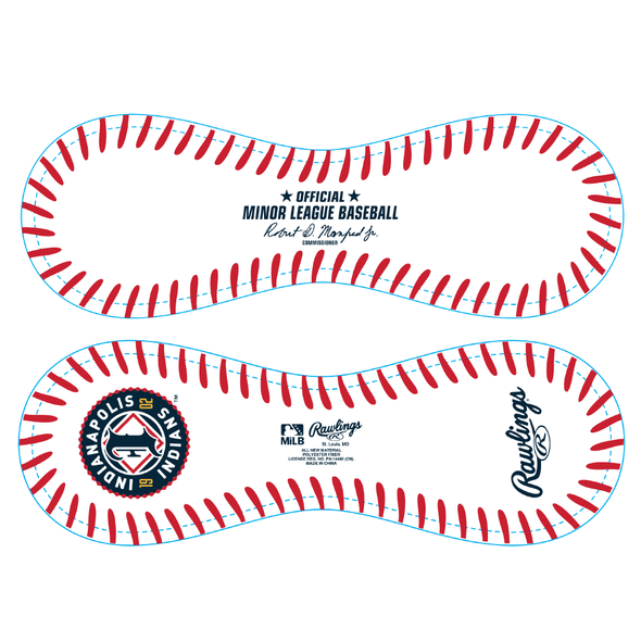 Indianapolis Indians 8" Rawlings White Logo Big Boy Softee Baseball