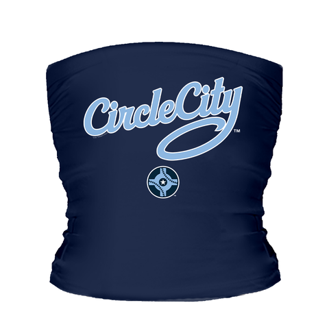 Indianapolis Indians Women's Tiny Turnip Navy Circle City Crop Tube Top