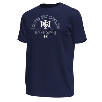 Indianapolis Indians Adult Navy Home INDY Under Armour Tech Stretch Short Sleeve Tee