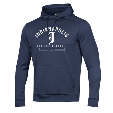 Indianapolis Indians Adult Navy Road Cap Under Armour All Day Fleece Pullover Hoodie