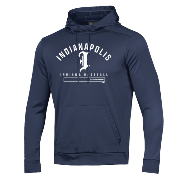 Indianapolis Indians Adult Navy Road Cap Under Armour All Day Fleece Pullover Hoodie