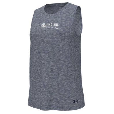 Indianapolis Indians Women's Grey Home Cap Under Armour Breezy Muscle Tank Top