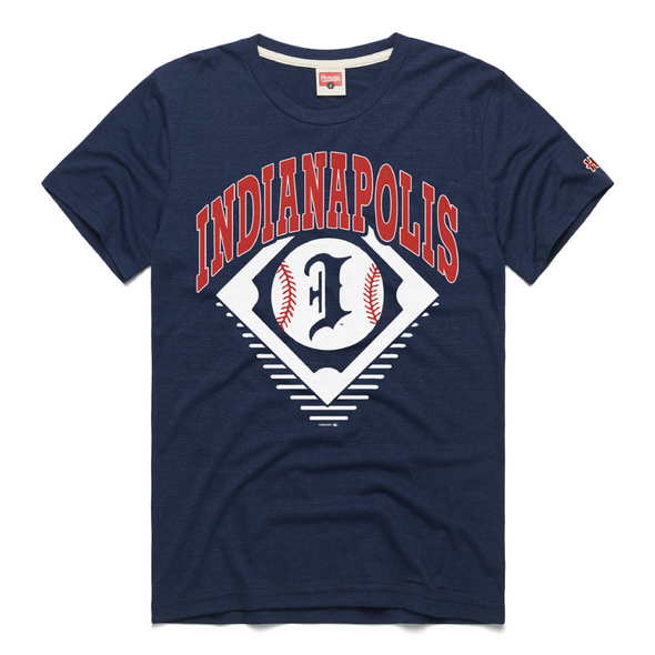 Indianapolis Indians Adult Homage Navy Road Diamond Tee