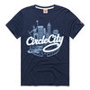 Indianapolis Indians Adult Homage Navy Circle City Skyline Tee