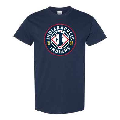 Indianapolis Indians Adult Navy Primary Logo Tee