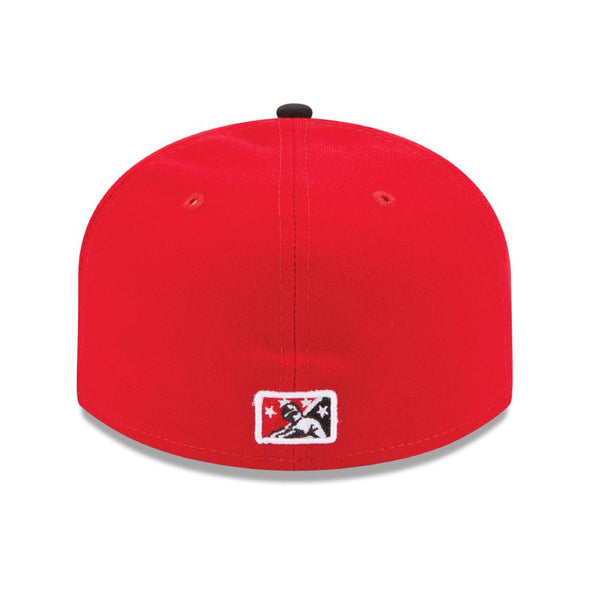 Indianapolis Indians Red/Black New Era Home Authentic On-Field 59FIFTY Cap