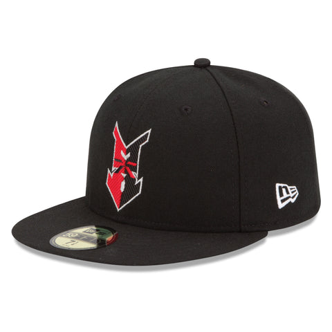 Indianapolis Indians Black New Era Road Authentic On-Field 59FIFTY