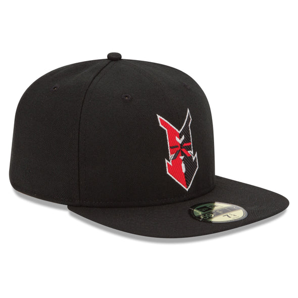 Indianapolis Indians Black New Era Road Authentic On-Field 59FIFTY Cap