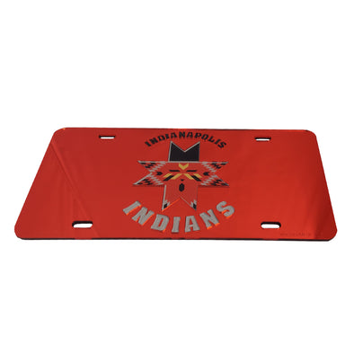 Indianapolis Indians Red Crystal Car License Plate