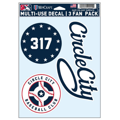 Indianapolis Indians Circle City 3-Pack Decal Set