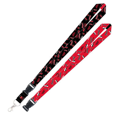 Indianapolis Indians Red/Black Scatter Print Lanyard