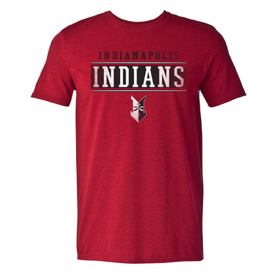 Indianapolis Indians Adult Red Economy Bleacher Tee