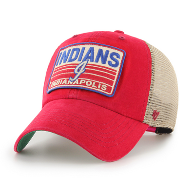 Indianapolis Indians '47 Adult Red 1970's 4-Stroke Snapback Trucker Adjustable Clean Up Cap