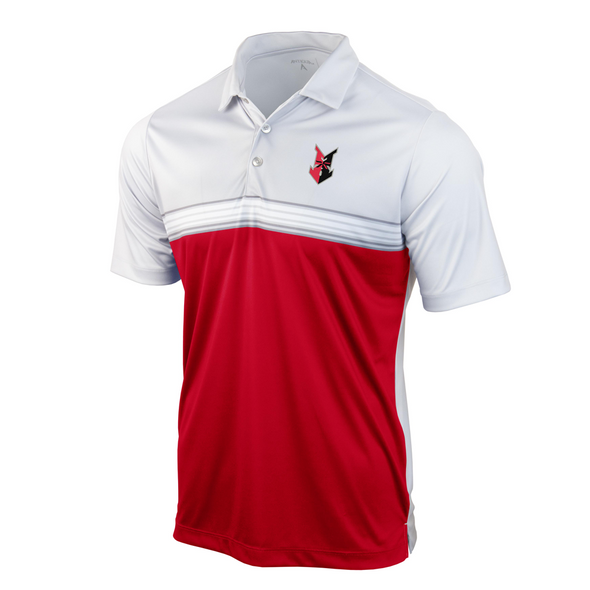 Indianapolis Indians Adult Red/Grey Answer Polo