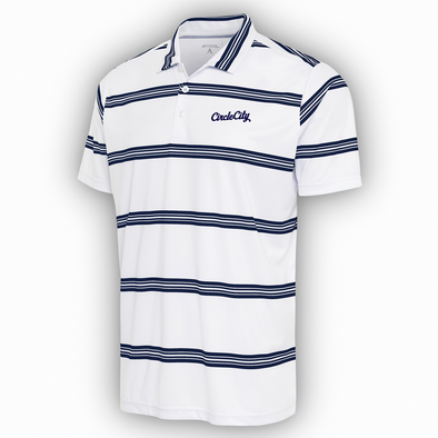 Indianapolis Indians Adult White/Navy Circle City Groove Polo