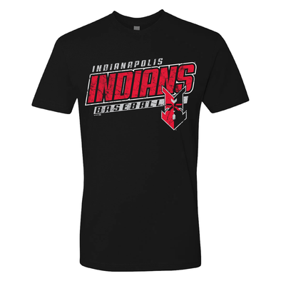 Indianapolis Indians Adult Black Premium Cotton Therapy Tee