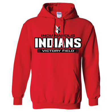 Indianapolis Indians Adult Red Meta Hoodie