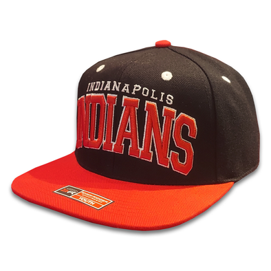 Indianapolis Indians Youth Black/Red Choice Adjustable Snapback Cap