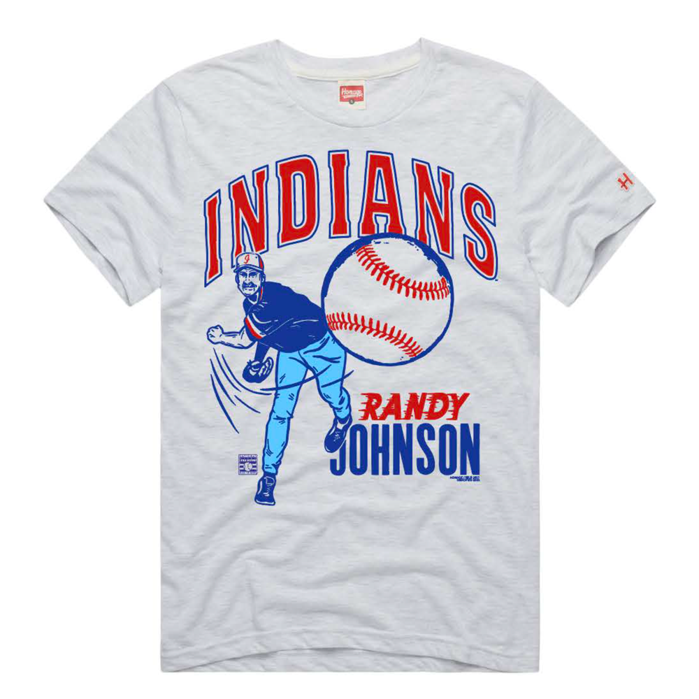 Indianapolis Indians Adult White Randy Johnson Big Unit Tee