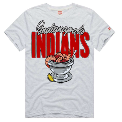 Indianapolis Indians Adult White Shrimp Cocktail Tee