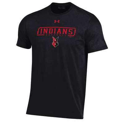 Indianapolis Indians Adult Black Under Armour Railed Performance Cotton Tee