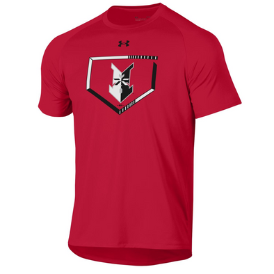 Indianapolis Indians Adult Red Under Armour Home Plate Tech Tee