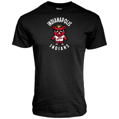 Indianapolis Indians Adult Black Angry Rowdie Tee